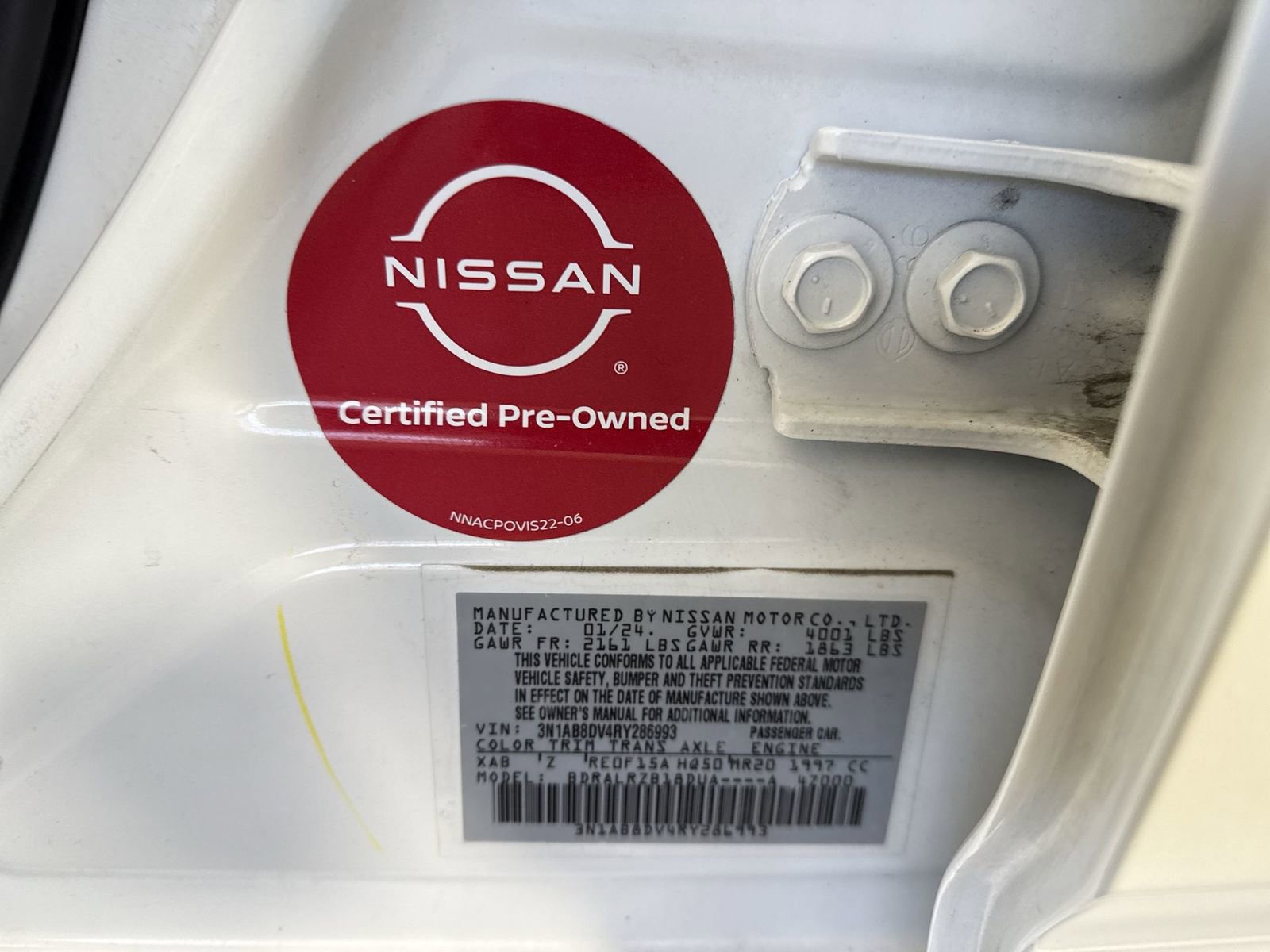 Certified 2024 Nissan Sentra SR FWD image 37