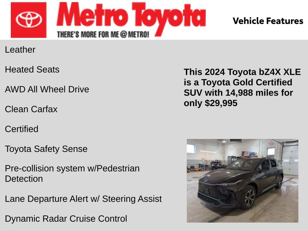 Certified 2024 Toyota bZ4X XLE w/ Weather Package image 6