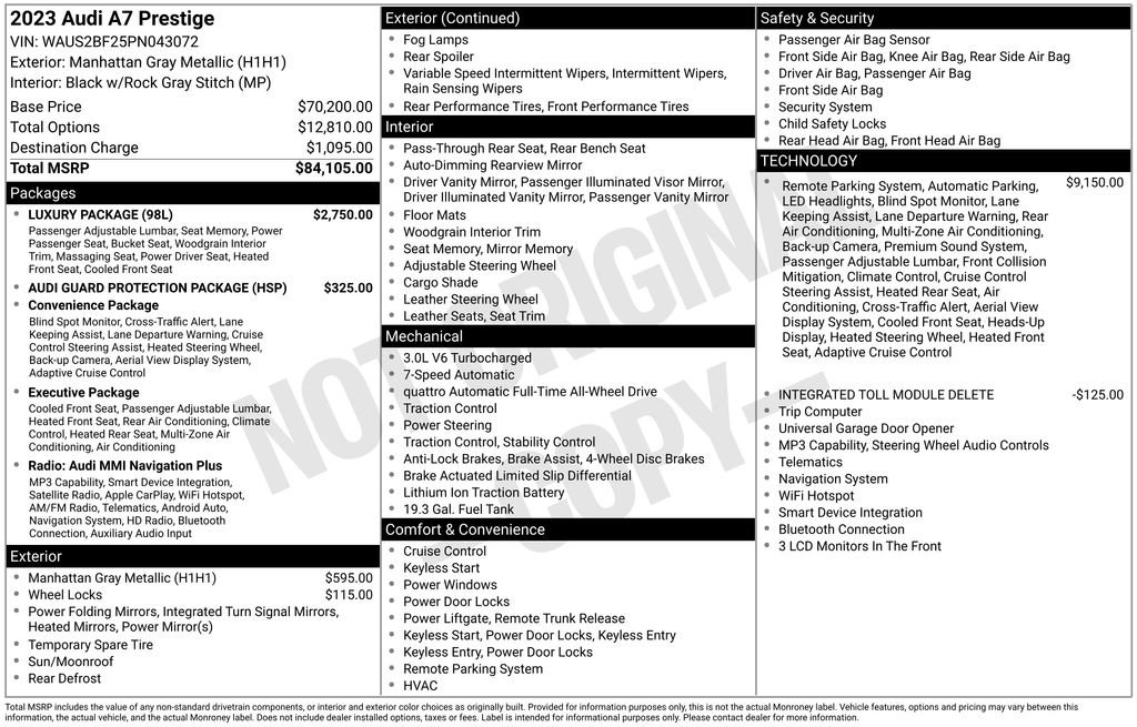 Used 2023 Audi A7 Prestige w/ Luxury Package image 28