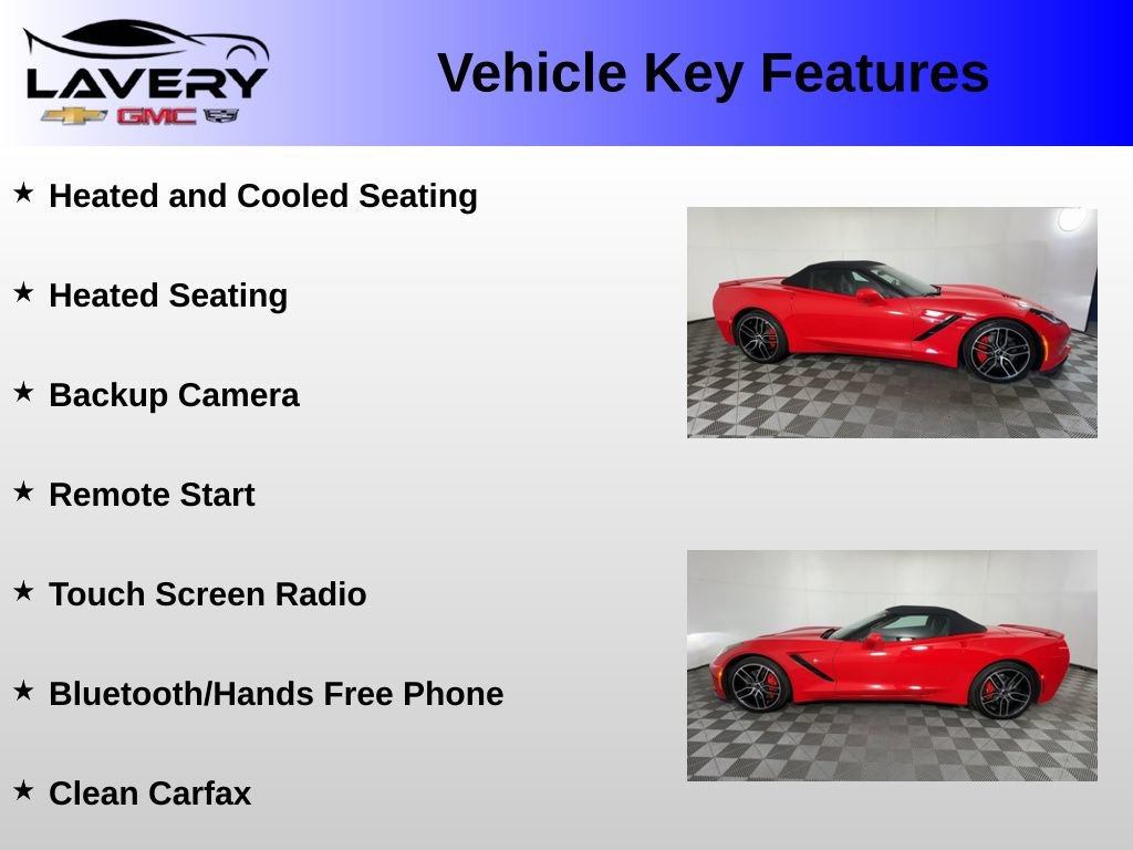 Used 2015 Chevrolet Corvette Stingray Convertible w/ 2LT Preferred Equipment Group RWD image 2