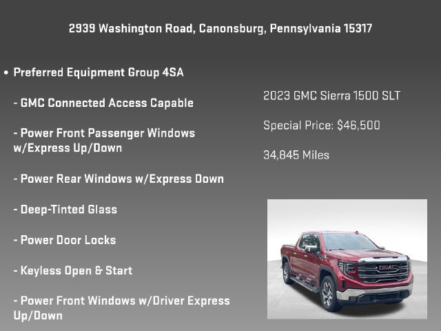 Certified 2023 GMC Sierra 1500 SLT w/ SLT Premium Plus Package AWD/4WD image 6
