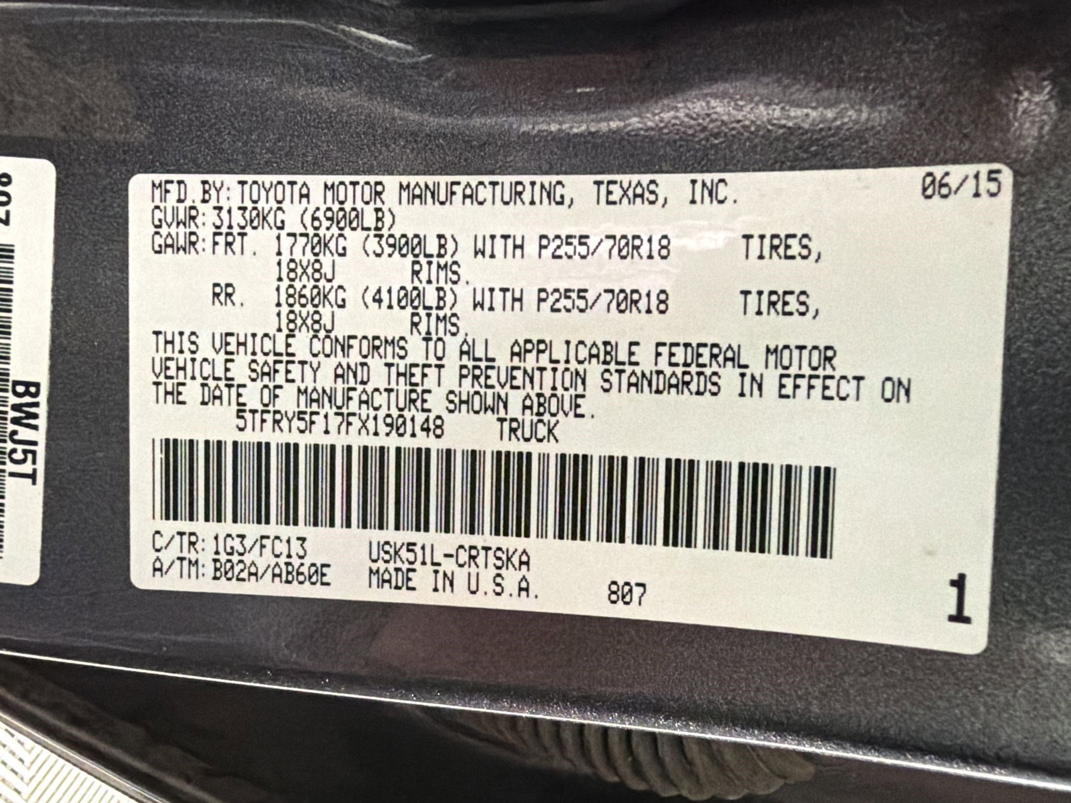 Used 2015 Toyota Tundra SR5 w/ SR5 Upgrade Package RWD image 16