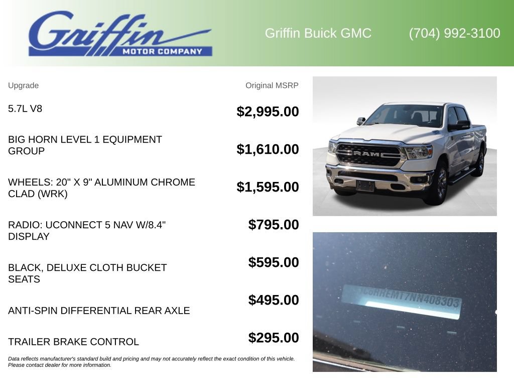 Used 2022 RAM 1500 Big Horn RWD image 6