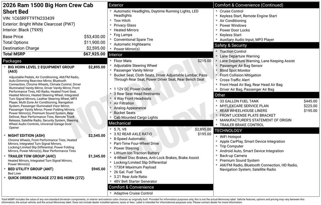 Used 2026 RAM 1500 Big Horn AWD/4WD image 6