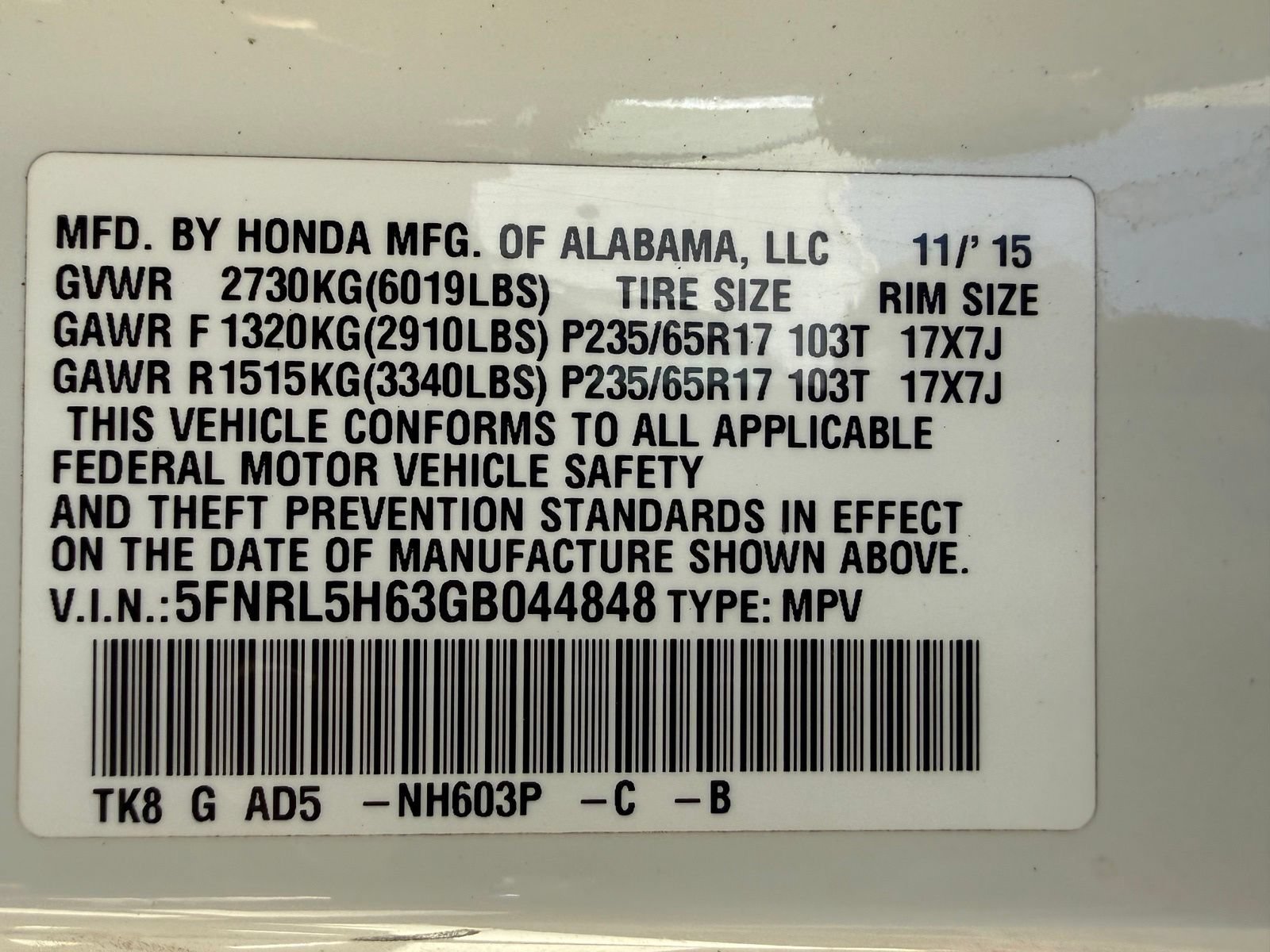 Used 2016 Honda Odyssey EX-L image 48