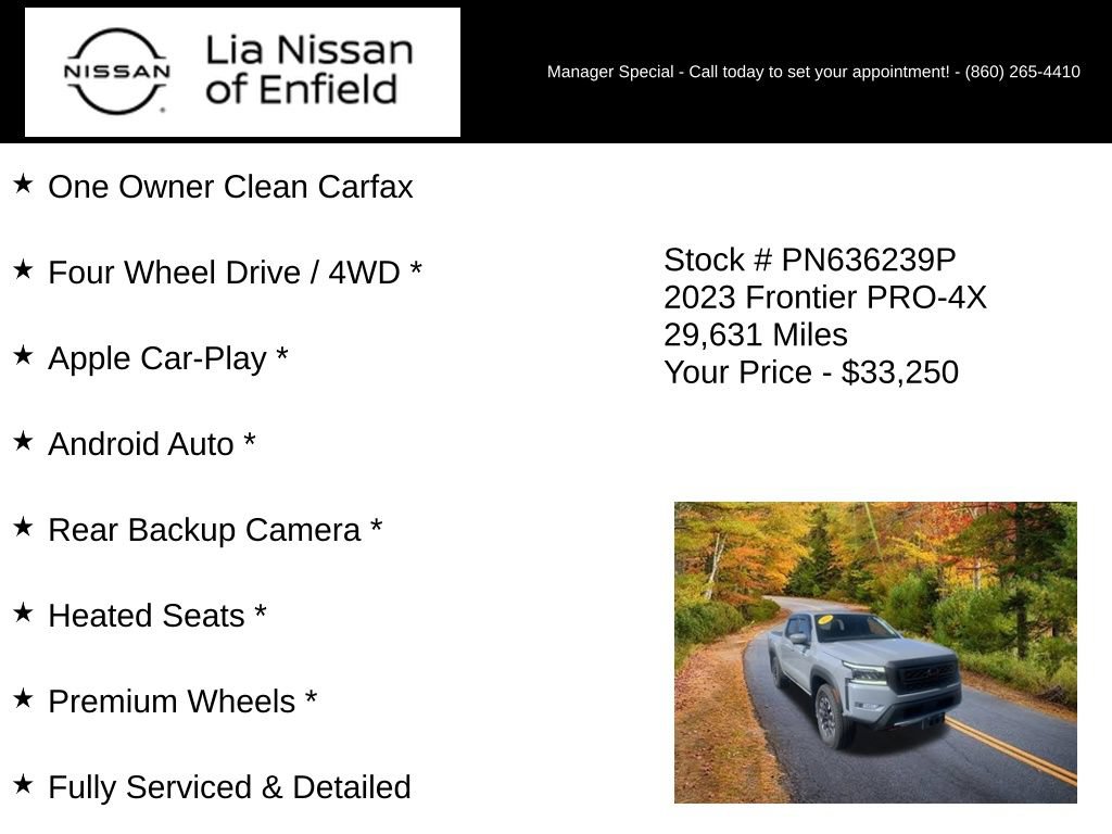 Used 2023 Nissan Frontier PRO-4X w/ Pro Convenience Package AWD/4WD image 20