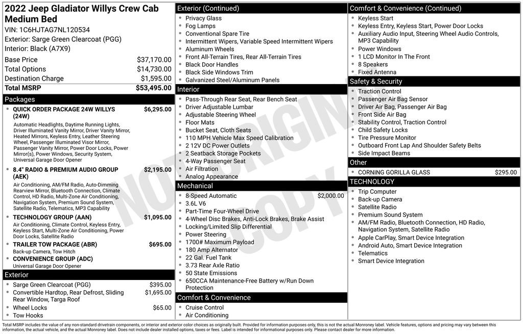 Used 2022 Jeep Gladiator Sport AWD/4WD image 5