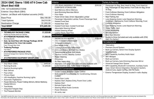 Used 2024 GMC Sierra 1500 AT4 w/ Technology Package AWD/4WD image 26