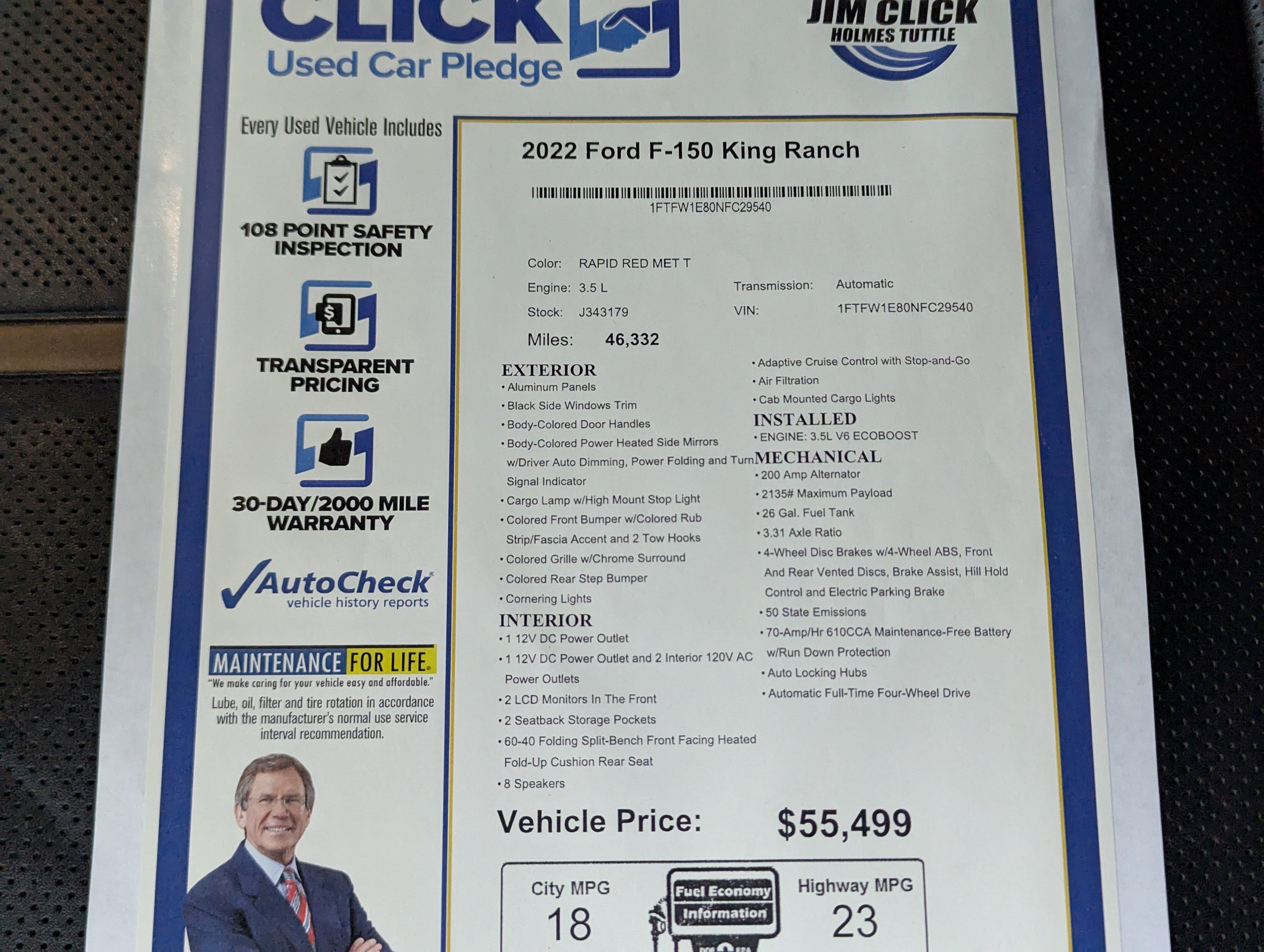 Certified 2022 Ford F150 Platinum w/ Equipment Group 701A High image 14