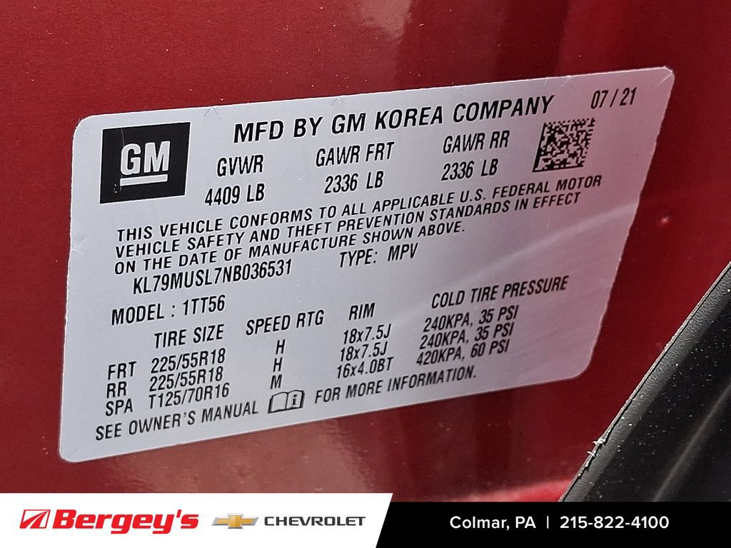 Certified 2022 Chevrolet TrailBlazer RS AWD/4WD image 29