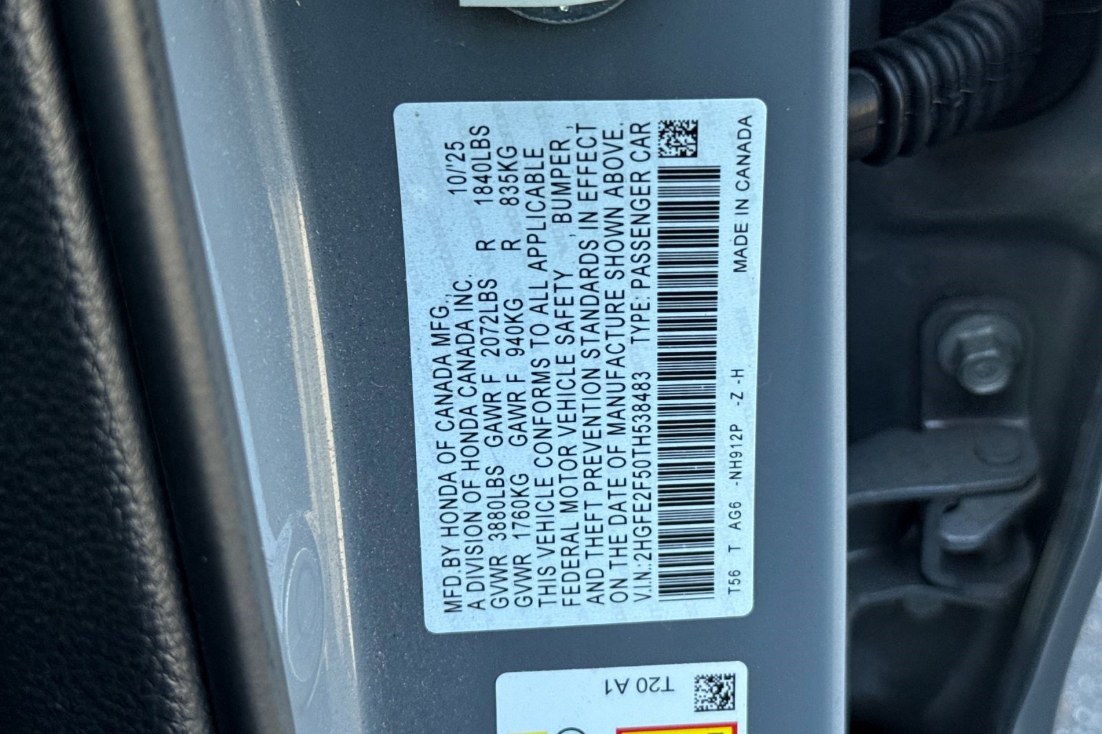 Certified 2026 Honda Civic Sport image 22