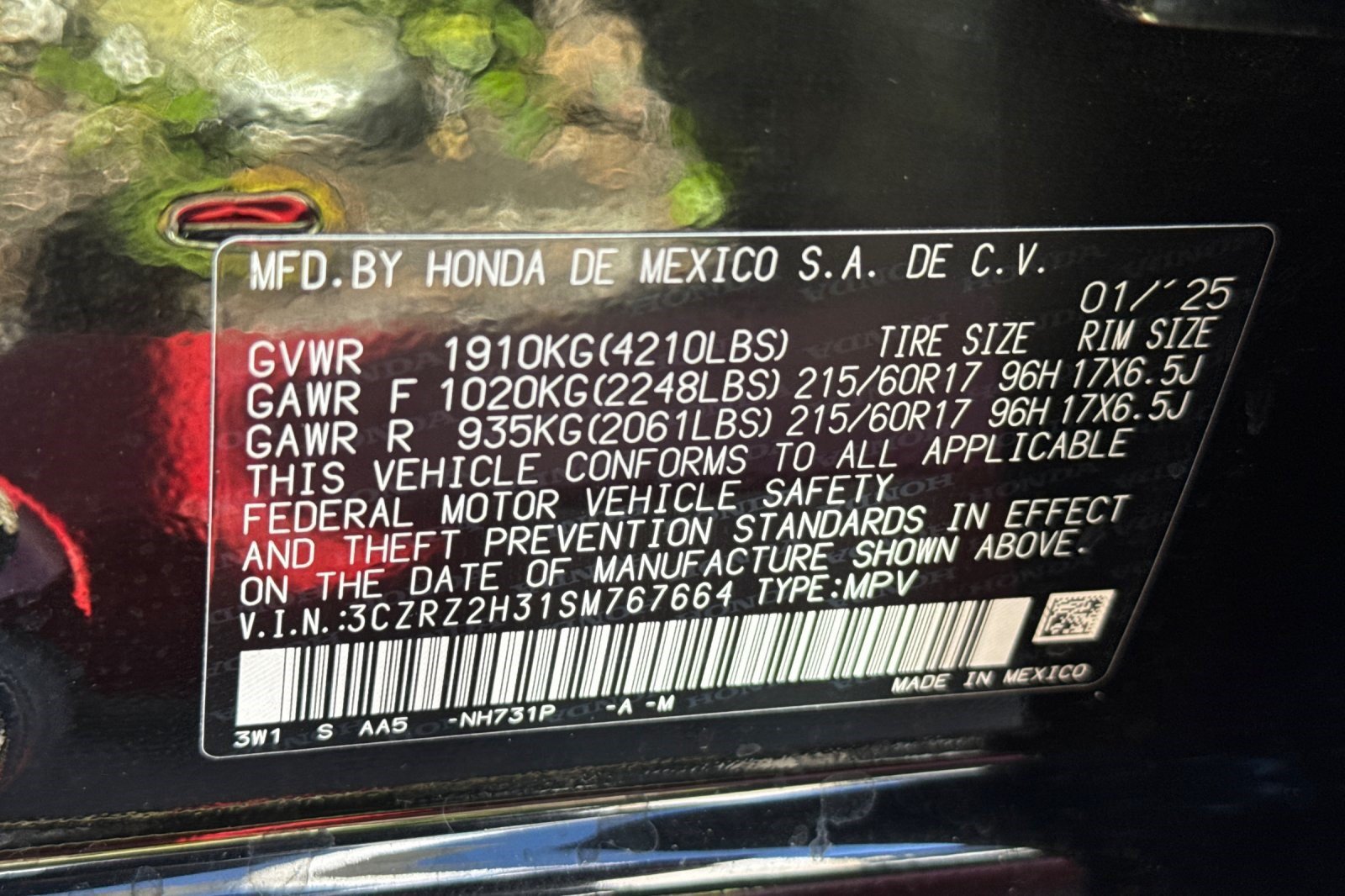 Certified 2025 Honda HR-V LX image 27