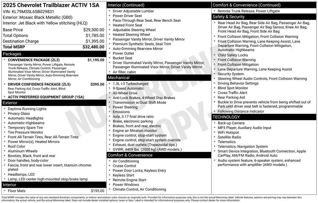 Used 2025 Chevrolet TrailBlazer ACTIV w/ Convenience Package AWD/4WD image 37