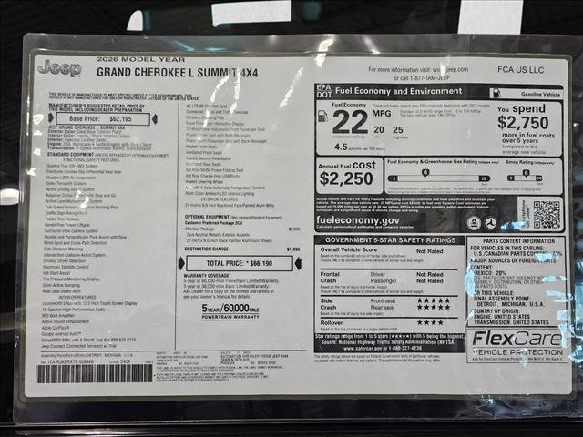 New 2026 Jeep Grand Cherokee L Summit w/ Obsidian Package image 17