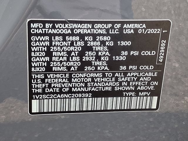 Used 2022 Volkswagen Atlas Cross Sport SEL R-Line AWD/4WD image 29