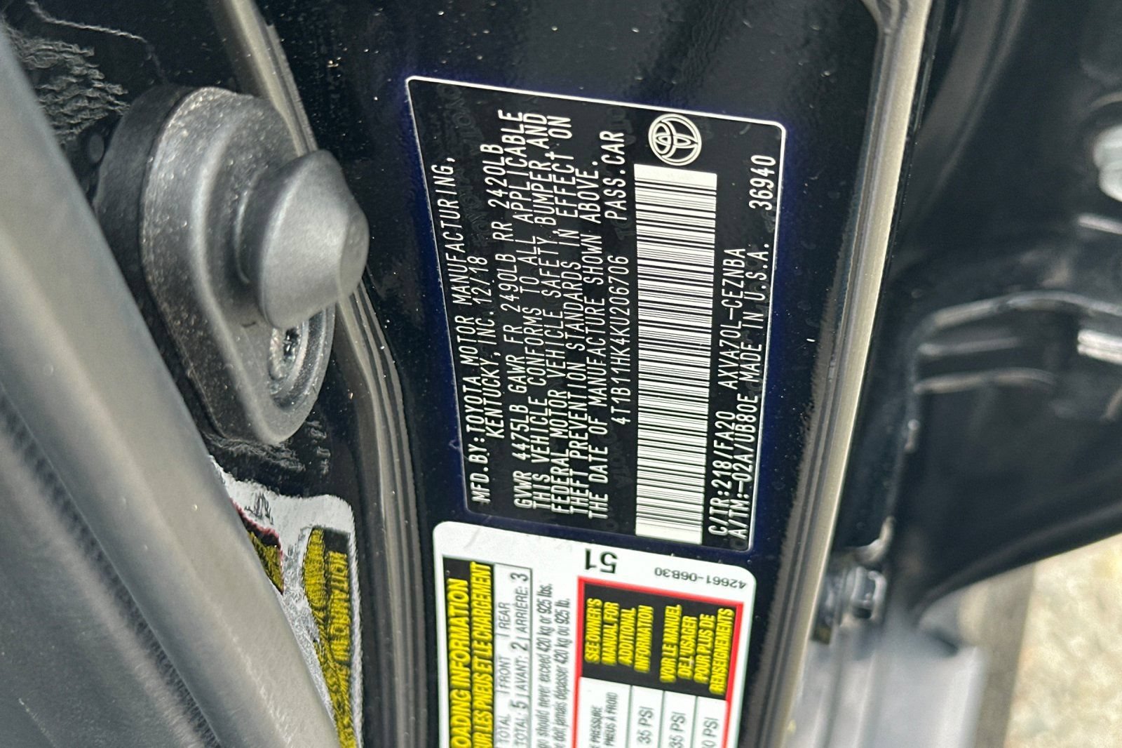 Used 2019 Toyota Camry LE FWD image 32