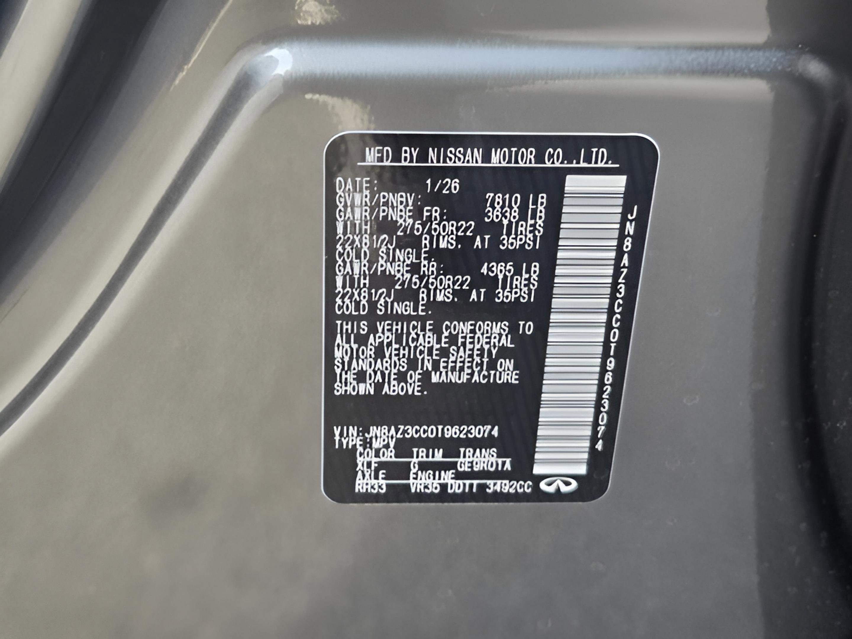 New 2026 INFINITI QX80 Autograph w/ Premium Cargo Package AWD/4WD image 31