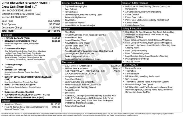 Used 2023 Chevrolet Silverado 1500 LT w/ Leather Package AWD/4WD image 14