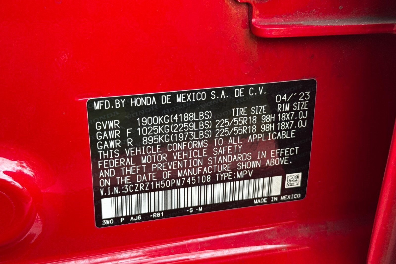 Certified 2023 Honda HR-V Sport image 27