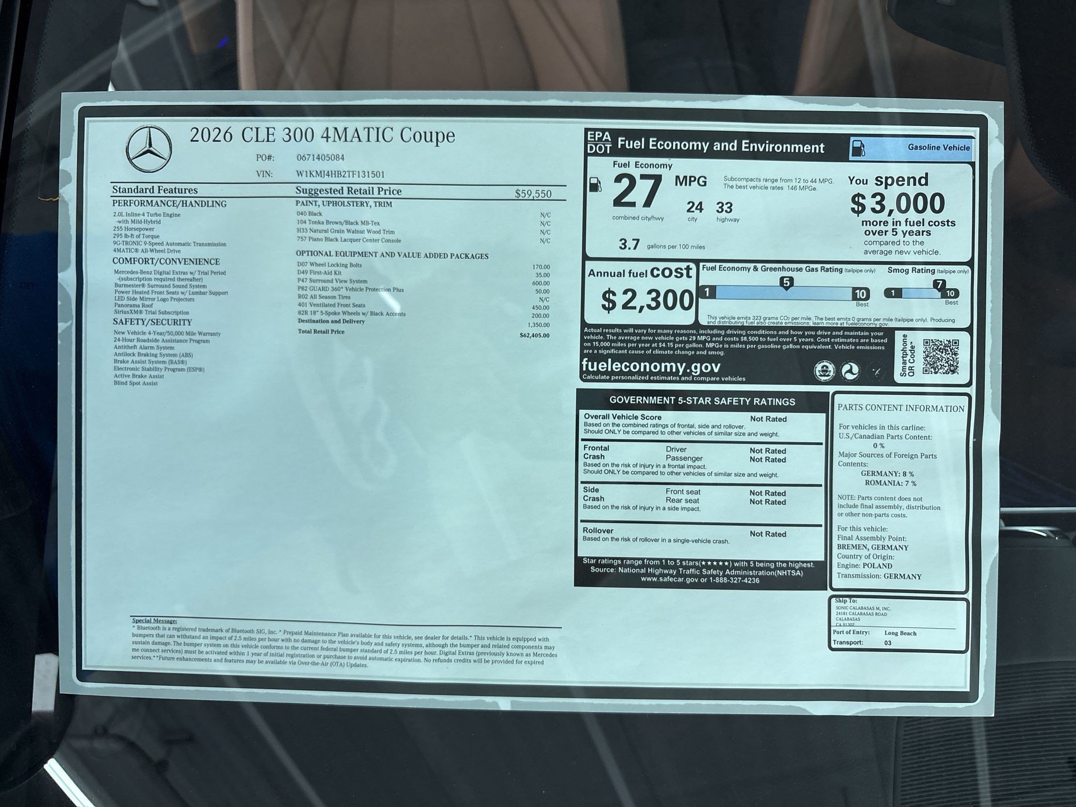 New 2026 Mercedes-Benz CLE 300 4MATIC Coupe image 31