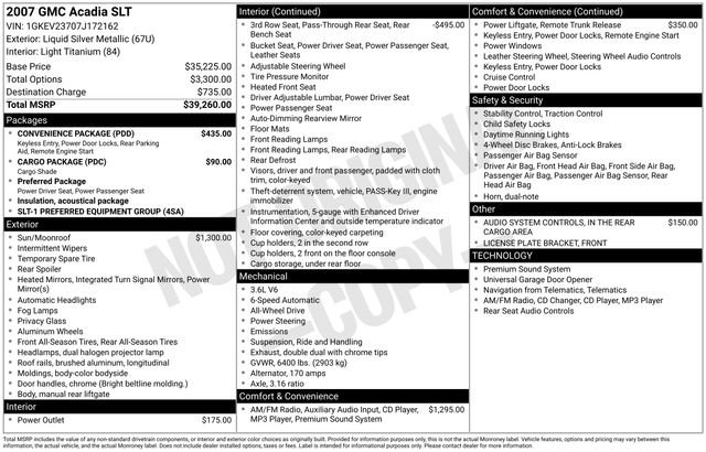 Used 2007 GMC Acadia SLT w/ Convenience Package image 4