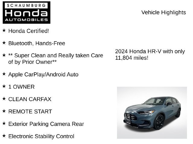 Certified 2024 Honda HR-V Sport image 14