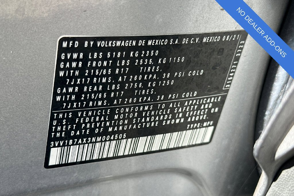 Used 2022 Volkswagen Tiguan S FWD image 35