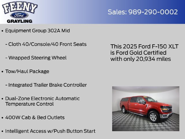 Certified 2025 Ford F150 XLT w/ Equipment Group 302A MID AWD/4WD image 20