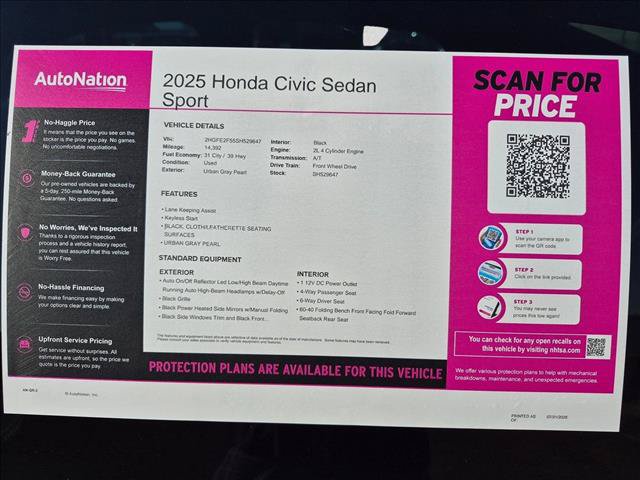 Used 2025 Honda Civic Sport image 23