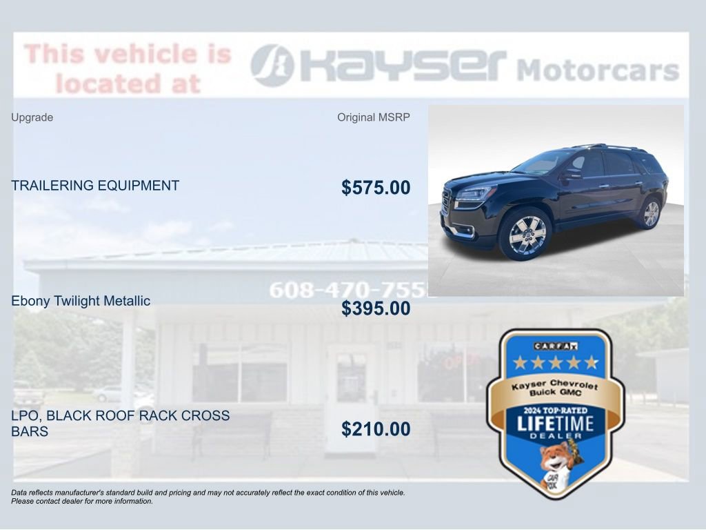 Certified 2017 GMC Acadia Limited SLT image 9