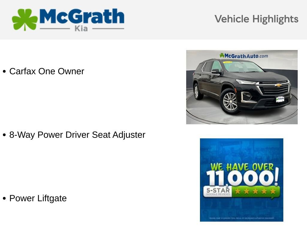 Certified 2023 Chevrolet Traverse LT w/ LPO, Floor Liner Package image 5