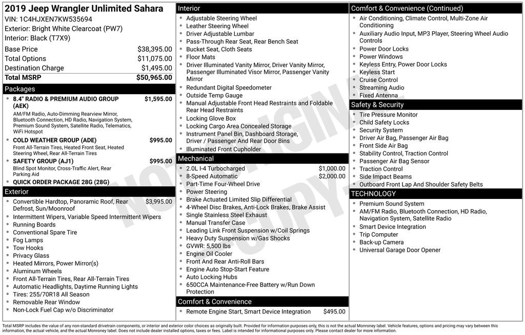 Used 2019 Jeep Wrangler Unlimited Sahara image 4