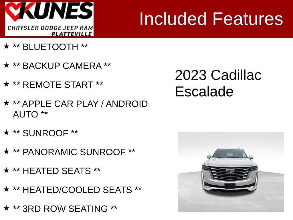 Used 2023 Cadillac Escalade Premium Luxury Platinum w/ Heavy-Duty Trailer Package video 2
