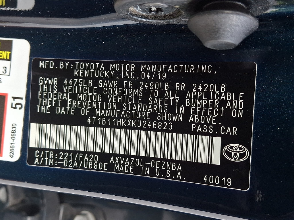 Used 2019 Toyota Camry LE w/ Convenience Package FWD image 25
