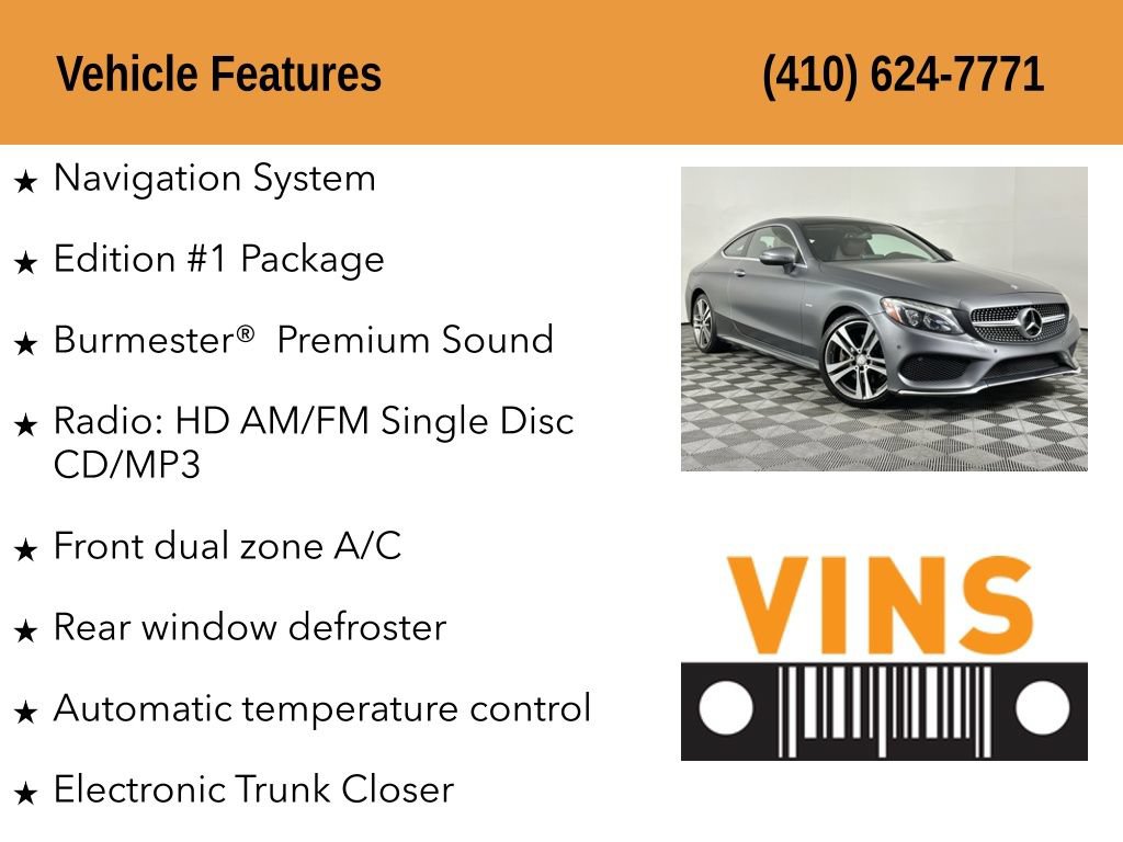 Used 2017 Mercedes-Benz C 300 Coupe w/ Edition #1 Package image 5