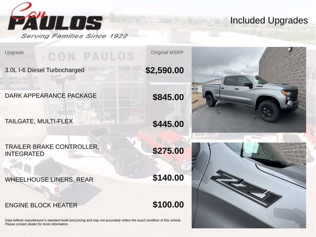 New 2026 Chevrolet Silverado 1500 Custom Trail Boss w/ Dark Appearance Package AWD/4WD image 4