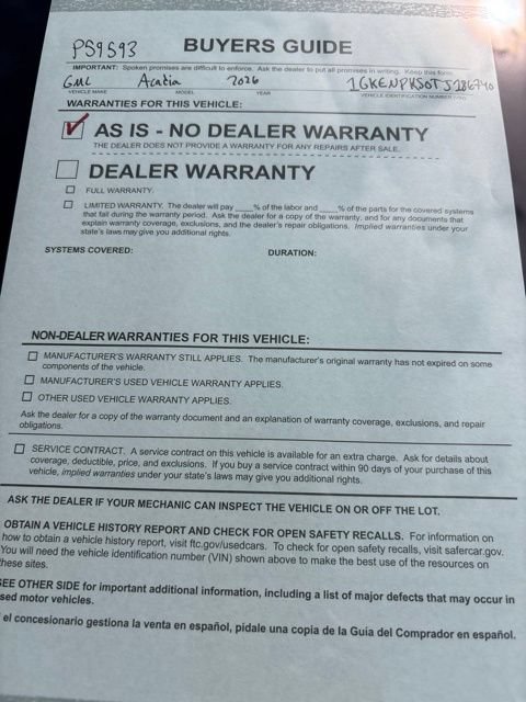 Used 2026 GMC Acadia AT4 AWD/4WD image 46