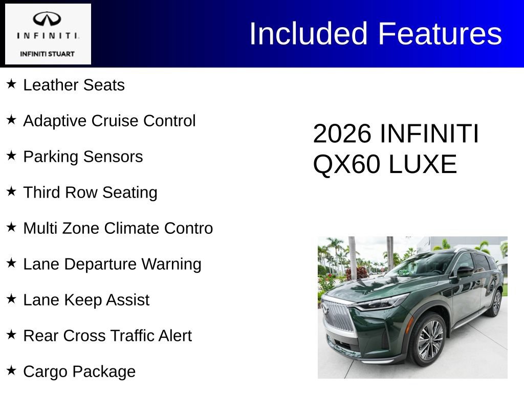 Certified 2026 INFINITI QX60 Luxe w/ Cargo Package FWD image 4