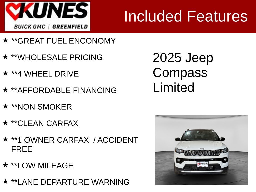 Used 2025 Jeep Compass Limited AWD/4WD image 3
