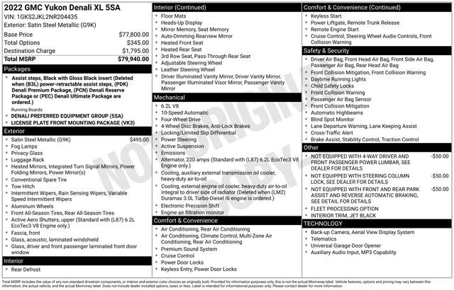 Used 2022 GMC Yukon XL Denali image 42