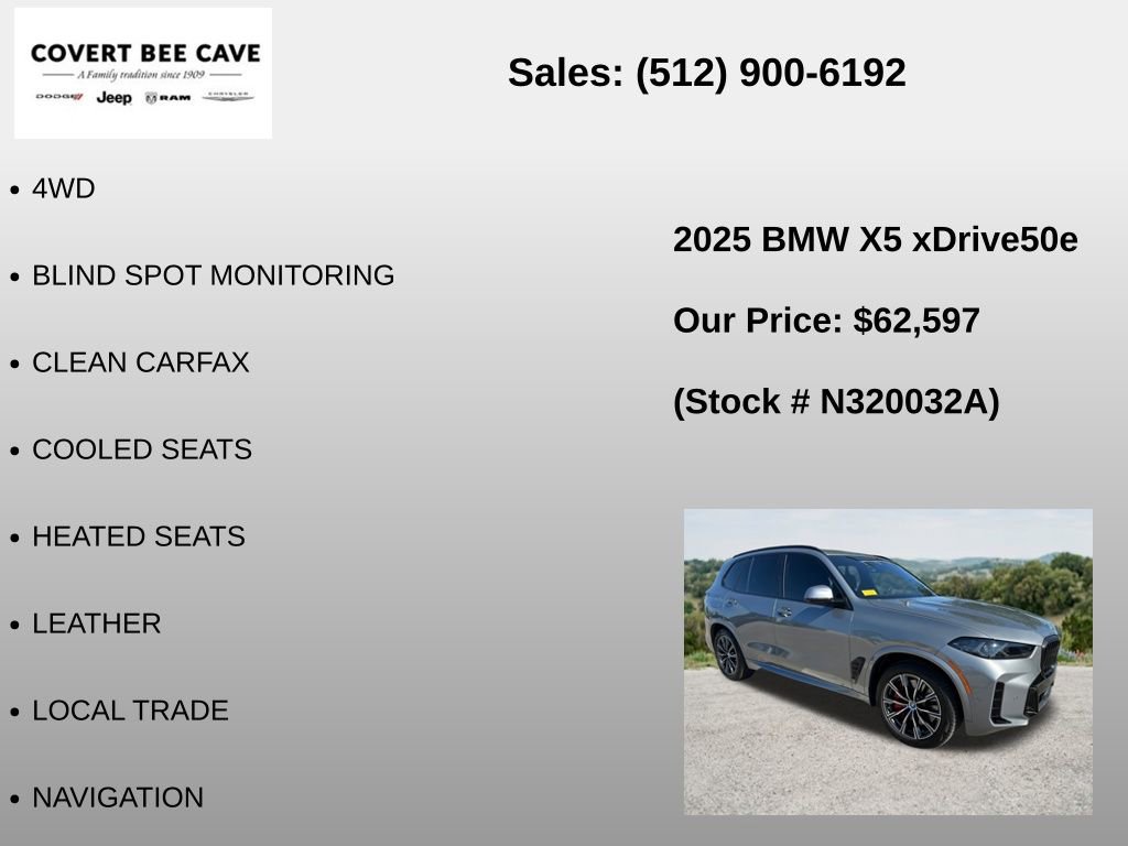 Used 2025 BMW X5 xDrive50e w/ M Sport Package AWD/4WD image 6