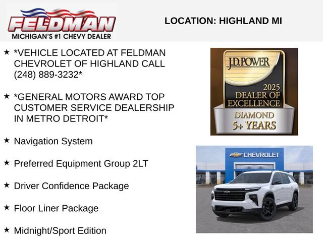 New 2027 Chevrolet Traverse LT w/ Midnight/Sport Edition AWD/4WD image 3