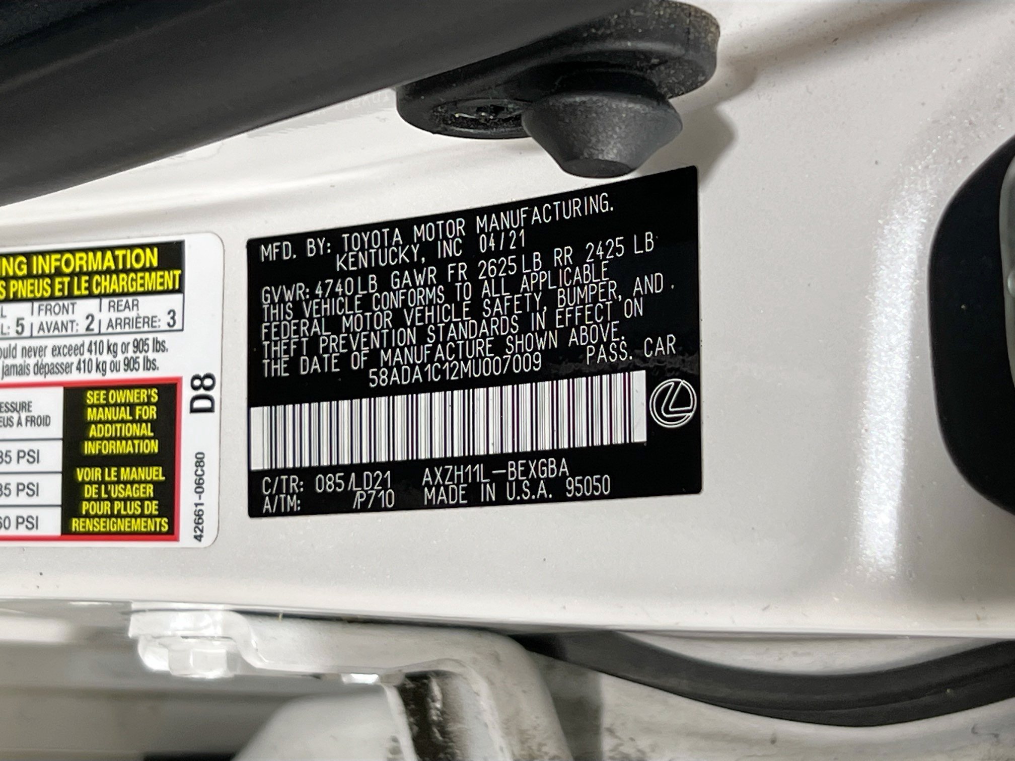 Used 2021 Lexus ES 300h w/ Premium Package FWD image 32