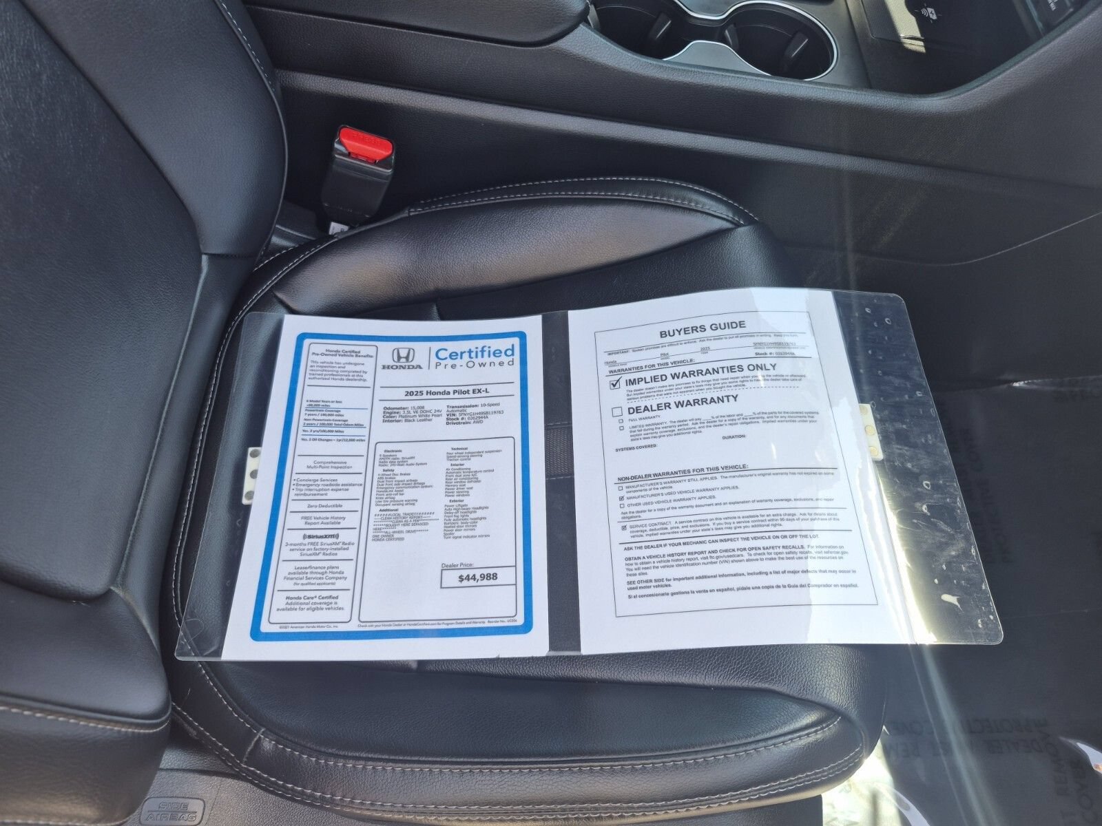 Certified 2025 Honda Pilot EX-L image 12