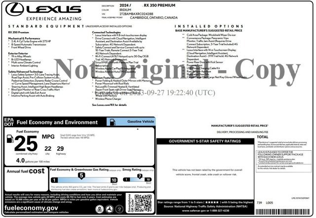 Used 2024 Lexus RX 350 Premium w/ Convenience Package FWD image 3