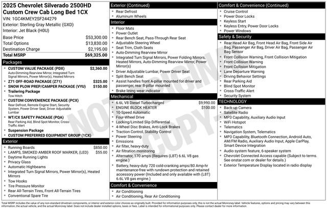 Certified 2025 Chevrolet Silverado 2500 Custom w/ Custom Value Package AWD/4WD image 6