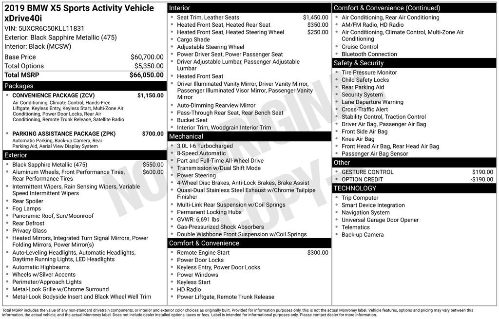 Used 2019 BMW X5 xDrive40i w/ Convenience Package image 25