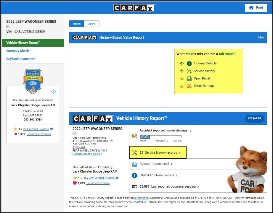 Used 2022 Jeep Wagoneer Series III image 12