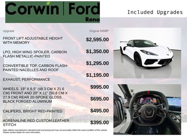 Used 2023 Chevrolet Corvette Stingray Premium Conv w/ Battery Protection Package image 3