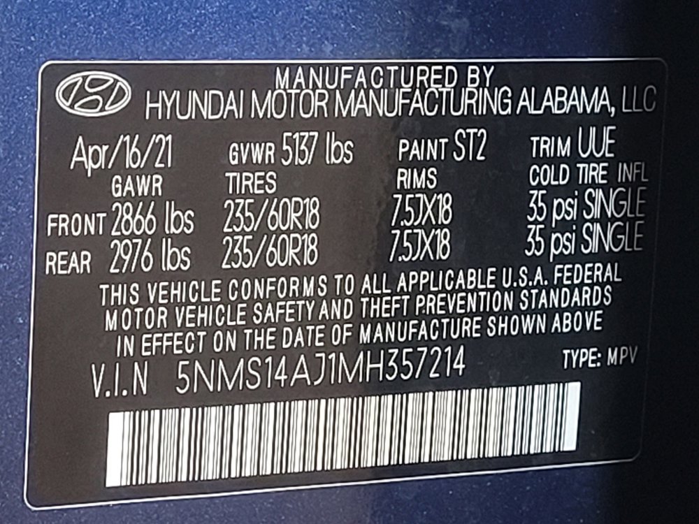 Used 2021 Hyundai Santa Fe SE w/ Cargo Package FWD image 33